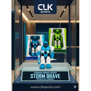 Sunman Sesli ve Işıklı Robot , Storm Brave Yürüme Fonksiyonlu 25 cm - Mavi