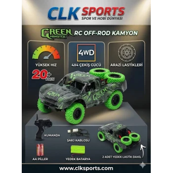 Vardem Drift Araba (Course) Uzaktan Kumandalı Full Fonksiyon 2.4G Şarjlı 1:20 - Yeşil