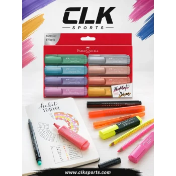 Faber Castell 8 Renk - Textliner 46 Metalik İşaretleme Kalem Seti