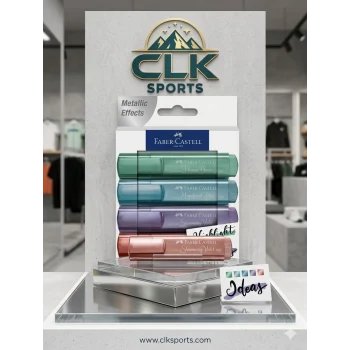 Faber-Castell 4Lü Fosforlu Kalem - 46 Metalik Renkler