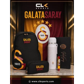 Galatasaray Okul Sırt Çantası - Galatasaray Lisanslı Çift Katlı Çelik Termos Matara Set