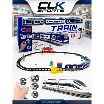 Vardem Uzaktan Kumandalı 49 Parça Işıklı 265 Cm Express Mavi Renk Tren Set