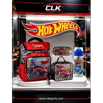 Hot Wheels Araba Desenli Okul Çantası , Beslenme Çantası , Kalem Çantası , Suluk Matara