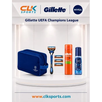 Gillette UEFA Champions League Special Edition Fusion5 Erkek Tıraş Makinesi+ 4 Yedek Bıçak+ Nivea Deodorant +Tıraş Jeli 200ml