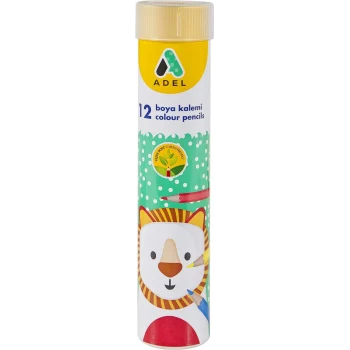 Adel Metal Tüp Boya Kalemi 12 Renk, Tam Boy