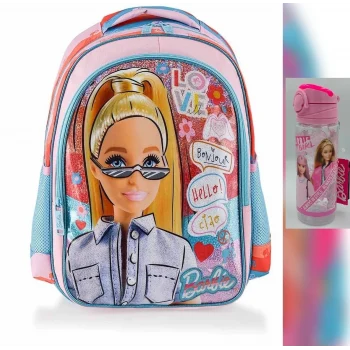 Barbie İlkokul Çantası Due Love All Ve Beslenme Çantası Seti - Suluk & Matara Hediye