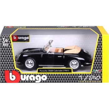 Porsche 356B Cabriolet 1961 Model Bbrago 1:24 - Siyah