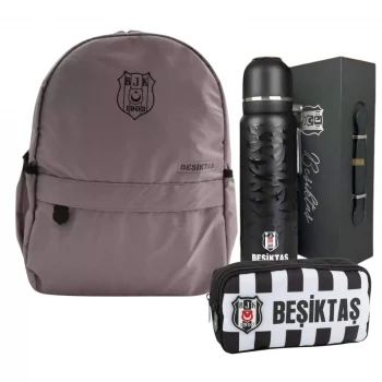 Beşiktaş Okul Sırt Çantası , Beşiktaş Lisanslı Premium Kutulu Termos Matara Hediye