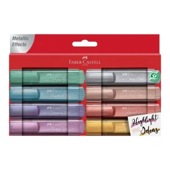 Faber Castell 8 Renk - Textliner 46 Metalik İşaretleme Kalem Seti