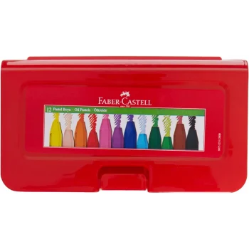 Faber Castell Altıgen 12 Renk Pastel Boya - Plastik Kutu