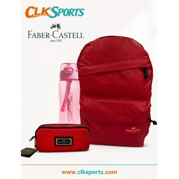 Faber Castell Sırt Çantası , Kalem Kutusu - Suluk Matara Hediye
