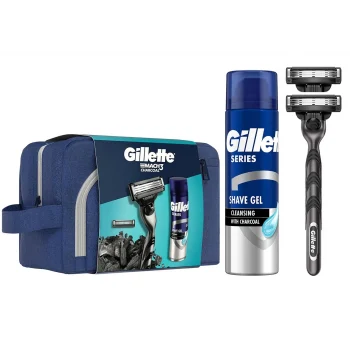 Gillette Mach3 Charcoal 2Up + Komur Jel 200 ml + Çanta