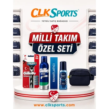 Gillette Milli Takım Özel Set ( 5 Adet Yedek Tıraş Bıçağı , 200 ml Köpük , DeodorantÇanta)