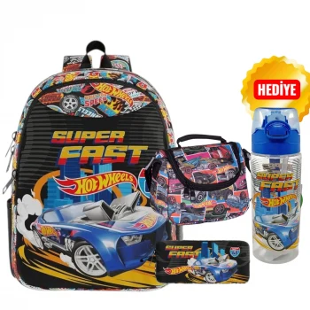HOT WHEELS Okul Sırt Çantası , Beslenme Çantası , Kalem Çantası