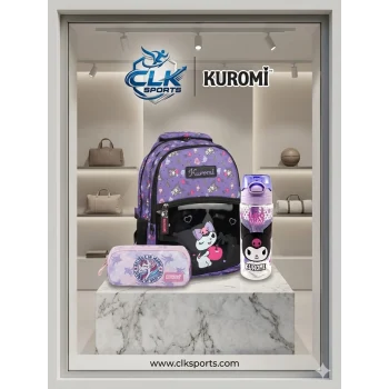 Kuromi  Okul Çantası , Kalem Çantası , Anahtarlık ve Matara Hediye