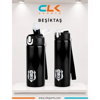 Me Çanta Beşiktaş Lisanslı Logolu Pipetli Çelik Matara 500ML