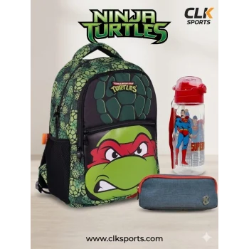 Ninja Turtles Okul Çantası , Kalem Kutusu , Suluk & Matara Seti