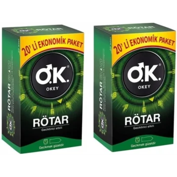 Okey Rötar Prezervatif 20li Ekonomik Paket 2 Adet