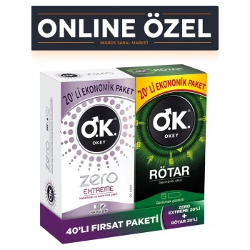 Okey Zero Extreme 20li + Rötar 20li Fırsat Paketi SM