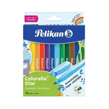 10 Renk Yıkanabilir Keçeli Kalem Pelikan Colorella Star