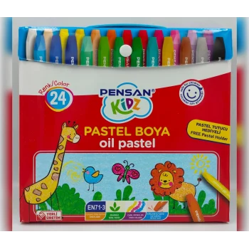 Pensan Kidz 24 Renk Pastel Boya - Çantalı