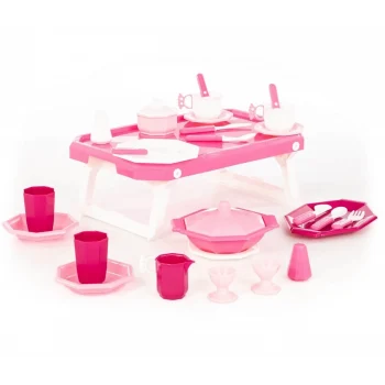 Retro Çocuk Yemek Seti Tepsili 29 Parça Filede