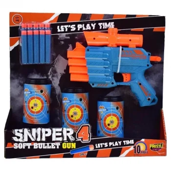 Hedefli 4 Ağızlı Dart Atıcı Silah