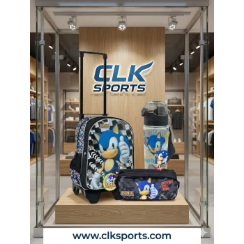 Sonic Çekçekli Okul Çantası , Kalem Çantası - Suluk Matara Hediye