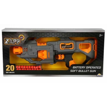 Zapp Toys 20 Mermili Sünger Dart Atan Silah 45 cm Antrasit