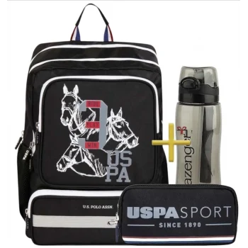 U.s. Polo Okul Sırt Çantası , Kalem Çantası - Lisanslı Suluk Matara Hediye
