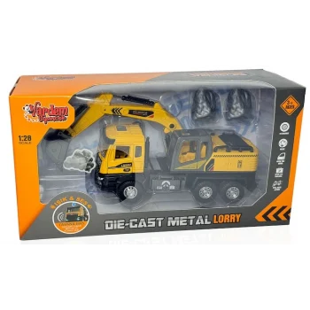 Kamyon Ekskavatör Çek Bırak Işıklı ve Sesli 1:28