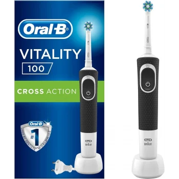 Oral-B Vitality D100 Cross Action Şarj Edilebilir Diş Fırçası Siyah