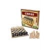 Chess Ahşap Satranç Takımı Plastik Satranç Taşlı 30x30cm