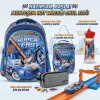 Hot Wheels Lisanslı Okul Çantası , Beslenme Çantası , Kalemlik Set - Suluk&Matara Hediye