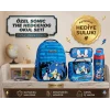 Sonic Boom Okul Çantası , Beslenme Çantası , Kalem Çantası - Sonic Çelik Matara 500 Ml Hediye