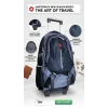 MASTER PACK Çekçekli Tekerlekli Dağcı Seyahat Laptop Bölmeli Sırt Çantası