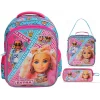 Barbie Lisanslı Okul Çantası - Beslenme Çantası - Kalem Kutusu Set - Suluk & Matara Hediye