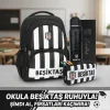 Beşiktaş Lisanslı Okul Çantası , Kalem Çantası - Özel Kutusunda Termos Matara Premium Set