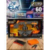 Zapp Toys 60 Mermili Sünger Dart Atan Silah 54 cm Antrasit