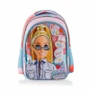 Barbie Lisanslı Okul Çantası - Beslenme Çantası - Çift Gözlü Kalem Kutusu , Suluk&Matara Hediye