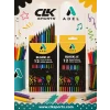 Adel 12 Renk Kuru Boya Blackline Tam Boy