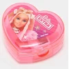Barbie Baskılı Kalp Desenli Kız Çocuk Kalemtraş
