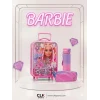 Barbie Çekçekli Anaokulu Çantası , Kalem Kutusu , Lisanslı Çelik Matara
