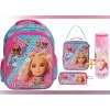 Barbie Lisanslı Okul Çantası - Beslenme Çantası - Kalem Kutusu Set - Suluk&Matara Hediye