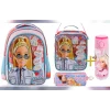 Barbie Lisanslı Okul Çantası - Beslenme Çantası - Kalem Kutusu Set - Suluk&Matara Hediye