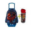 Spiderman Çekçekli Okul Çantası , Muggle Çift Gözlü Kalem Çantası - Suluk & Matara Hediye