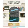 Faber Castell Sırt Çantası , Kalem Kutusu - Suluk Matara Hediye