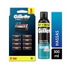Gillette Fusion Proglide Avantajlı Yedek Tıraş Bıçağı 8 Adet + Gillette Tıraş Köpüğü 300 ml Hassas