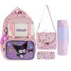 Kuromi Okul Çantası - Beslenme Çantası , Kalemlik Üçlü Set , Lisanslı Çelik 750ml Matara&Suluk Hediye