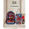 Spider Okul Çantası - Beslenme Çantası - Kalem Kutusu Set - Suluk&Matara Hediye